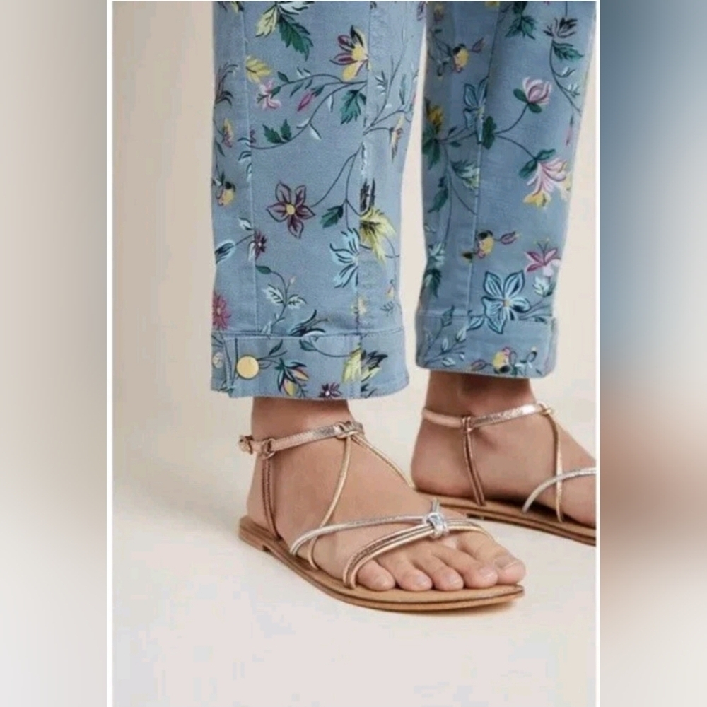 Anthropologie Victoria Floral Cargo Pants Women’s Bohemian Garden Size 4 - Picture 3 of 15